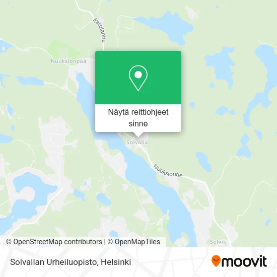 Solvallan Urheiluopisto kartta