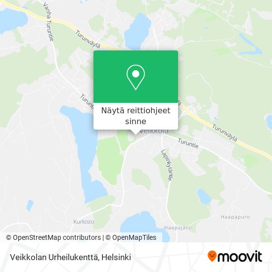 Veikkolan Urheilukenttä kartta