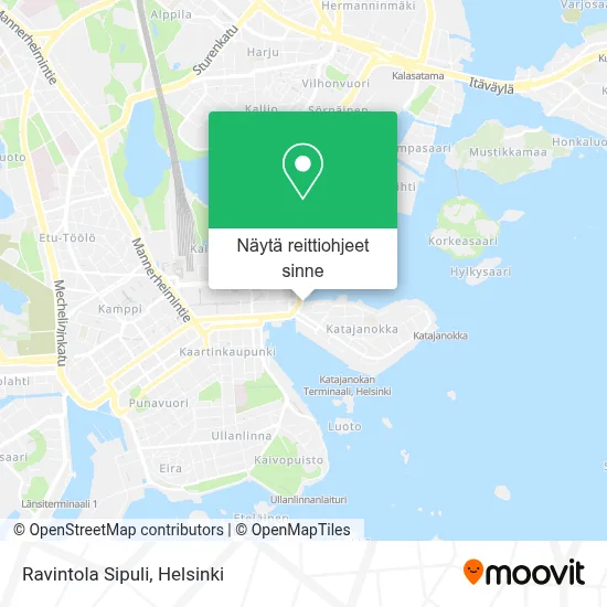 Ravintola Sipuli kartta