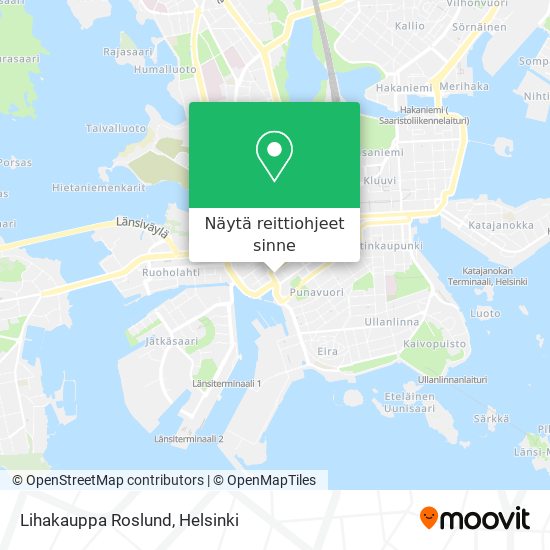 Lihakauppa Roslund kartta