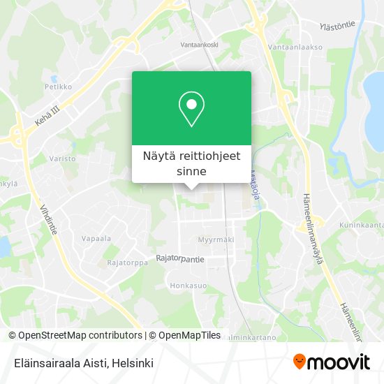 Eläinsairaala Aisti kartta