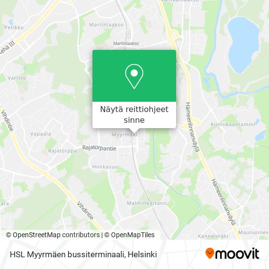 HSL Myyrmäen bussiterminaali kartta