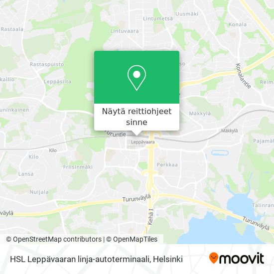 HSL Leppävaaran linja-autoterminaali kartta