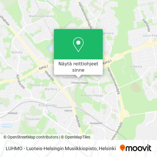 LUHMO - Luoteis-Helsingin Musiikkiopisto kartta