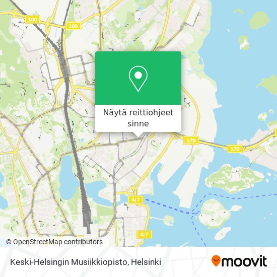 Keski-Helsingin Musiikkiopisto kartta