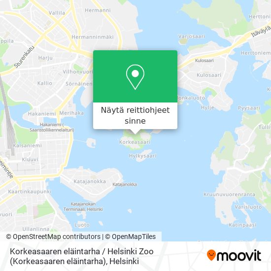 Korkeasaaren eläintarha / Helsinki Zoo kartta