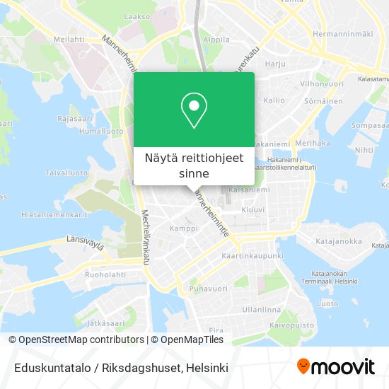 Eduskuntatalo / Riksdagshuset kartta