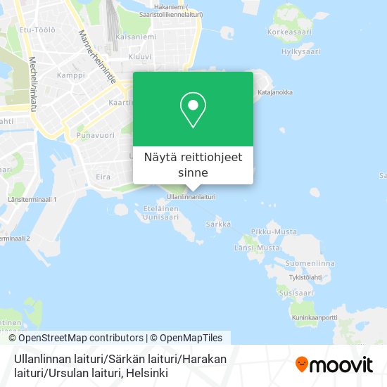 Ullanlinnan laituri / Särkän laituri / Harakan laituri / Ursulan laituri kartta