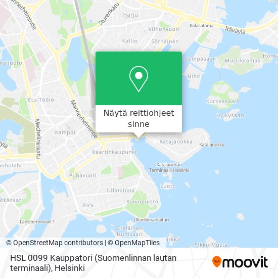 HSL 0099 Kauppatori (Suomenlinnan lautan terminaali) kartta