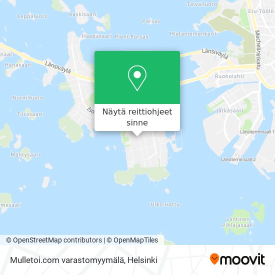 Mulletoi.com varastomyymälä kartta