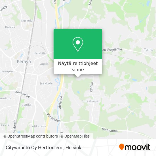 Cityvarasto Oy Herttoniemi kartta