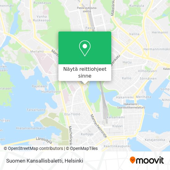 Suomen Kansallisbaletti kartta