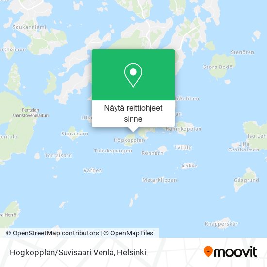 Högkopplan/Suvisaari Venla kartta