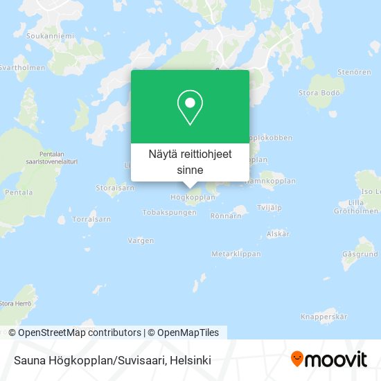 Sauna Högkopplan/Suvisaari kartta