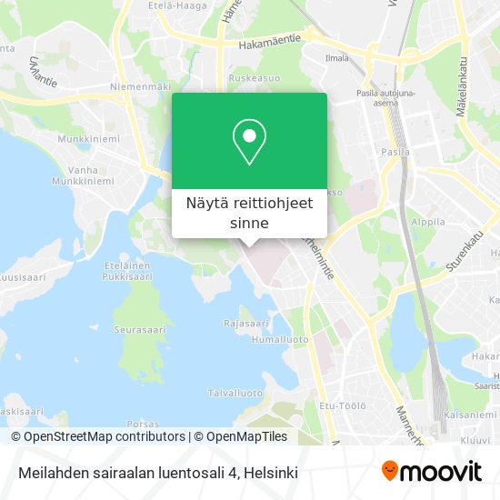 Meilahden sairaalan luentosali 4 kartta