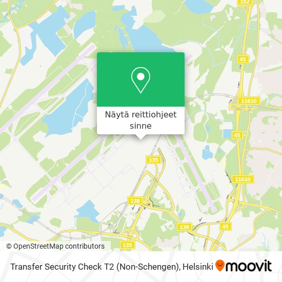 Transfer Security Check T2 (Non-Schengen) kartta
