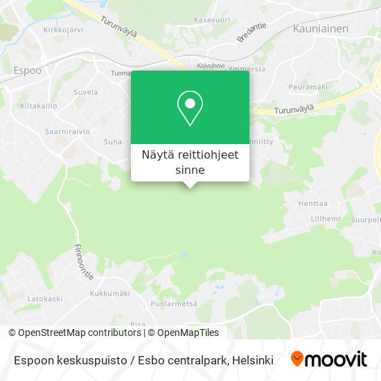 Espoon keskuspuisto / Esbo centralpark kartta