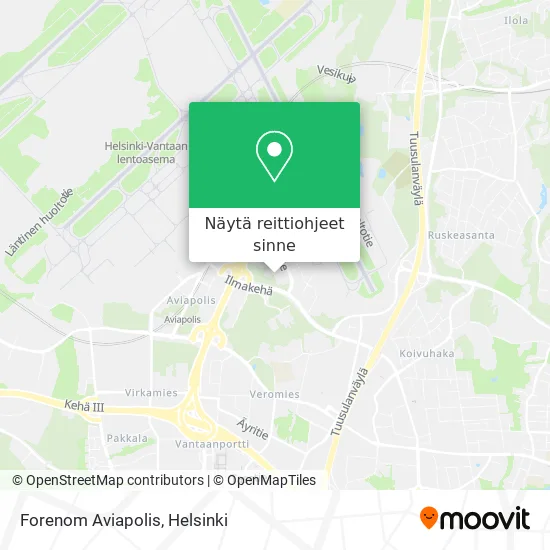 Forenom Aviapolis kartta