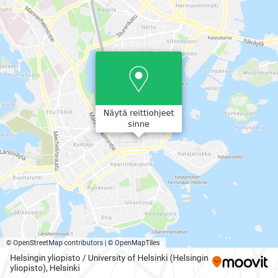 Helsingin yliopisto / University of Helsinki kartta