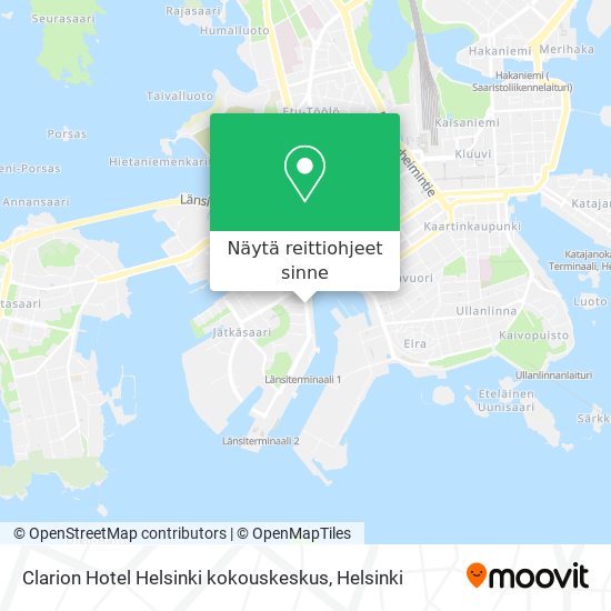 Clarion Hotel Helsinki kokouskeskus kartta