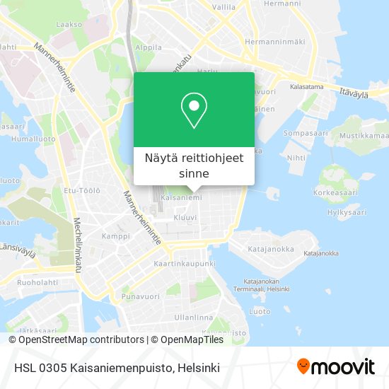 HSL 0305 Kaisaniemenpuisto kartta