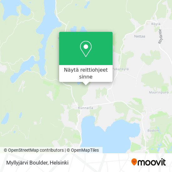 Myllyjärvi Boulder kartta