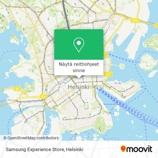 Samsung Experience Store kartta