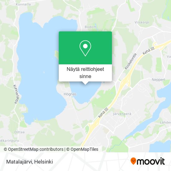 Matalajärvi kartta