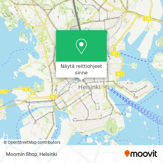 Moomin Shop kartta