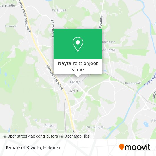 K-market Kivistö kartta