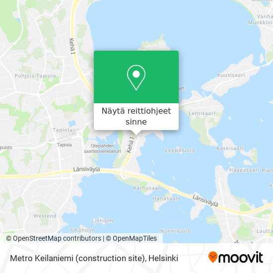 Metro Keilaniemi (construction site) kartta