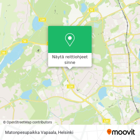 Matonpesupaikka Vapaala kartta