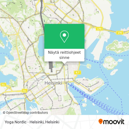 Yoga Nordic - Helsinki kartta
