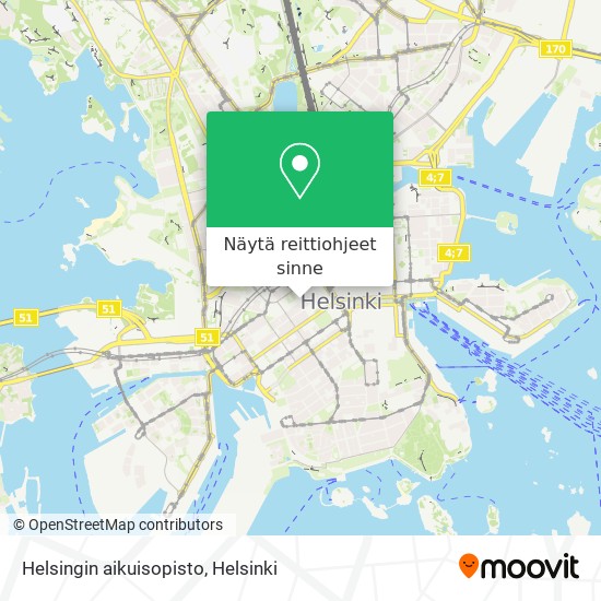 Helsingin aikuisopisto kartta