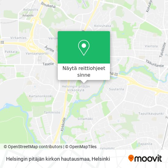 Kuinka päästä kohteeseen Helsingin pitäjän kirkon hautausmaa paikassa  Vantaa kulkuvälineellä Bussi, Juna tai Metro?