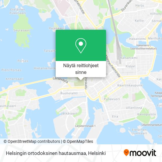 Helsingin ortodoksinen hautausmaa kartta