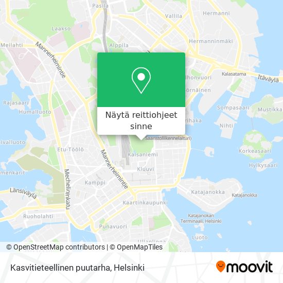 Kasvitieteellinen puutarha kartta