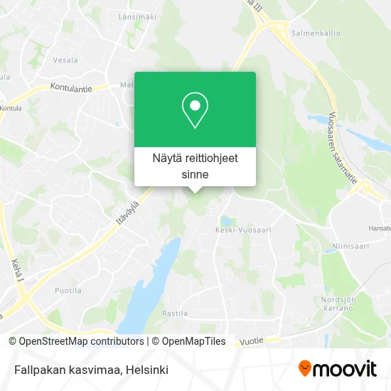 Fallpakan kasvimaa kartta
