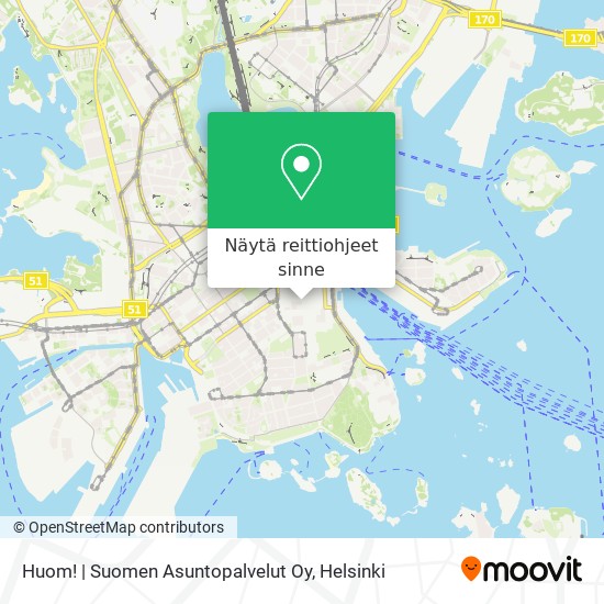 Huom! | Suomen Asuntopalvelut Oy kartta