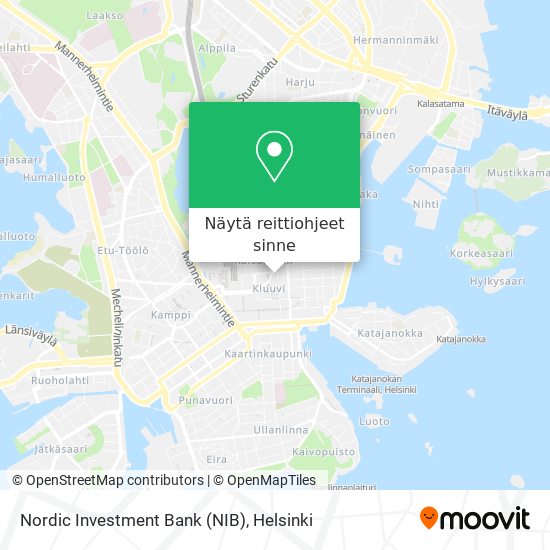 Nordic Investment Bank (NIB) kartta