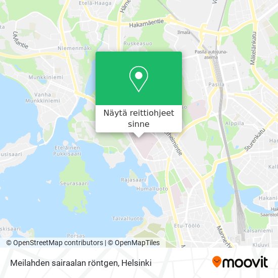 Meilahden sairaalan röntgen kartta