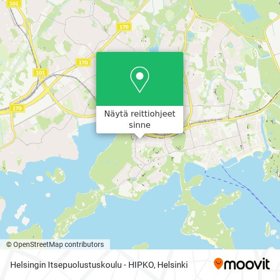 Helsingin Itsepuolustuskoulu - HIPKO kartta