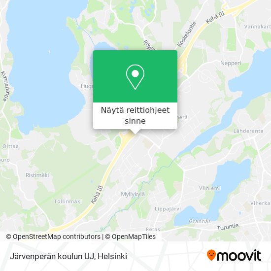 Järvenperän koulun UJ kartta