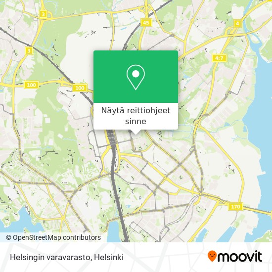 Helsingin varavarasto kartta