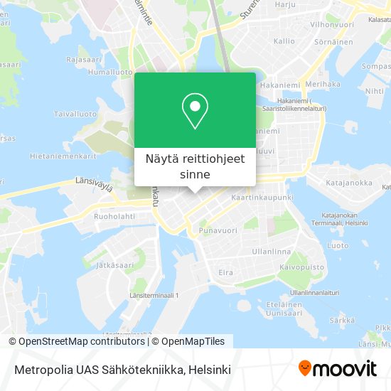 Metropolia UAS Sähkötekniikka kartta