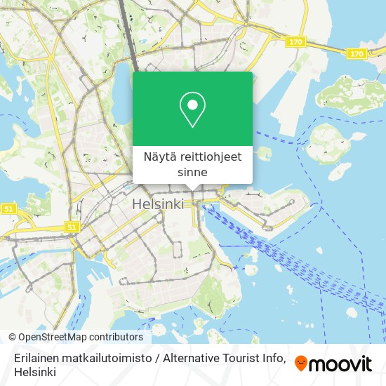 Erilainen matkailutoimisto / Alternative Tourist Info kartta