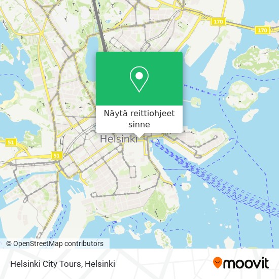 Helsinki City Tours kartta