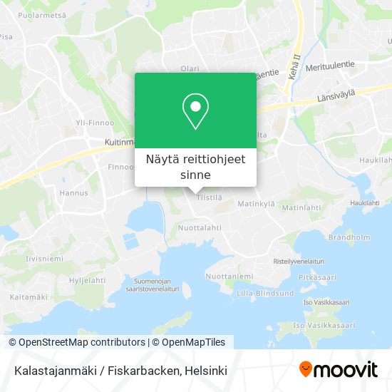 Kalastajanmäki / Fiskarbacken kartta