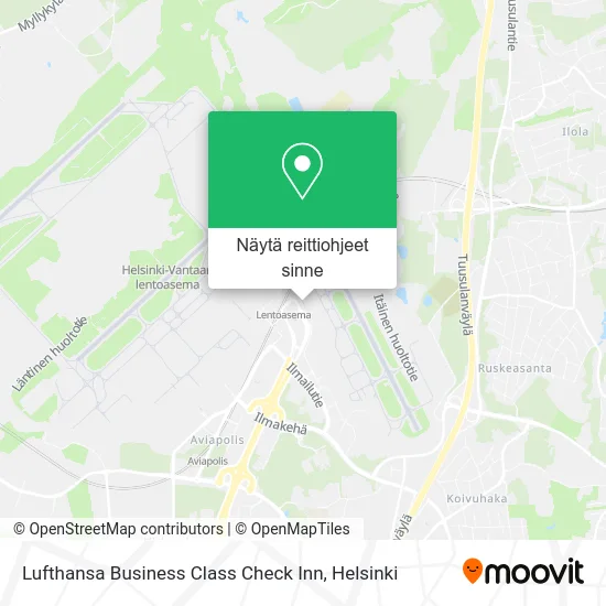 Lufthansa Business Class Check Inn kartta