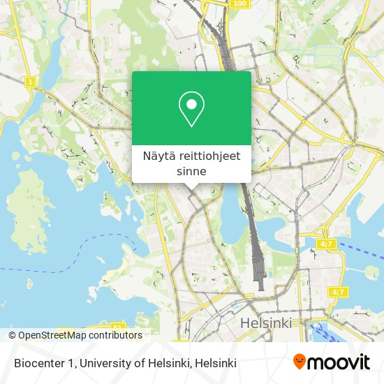 Biocenter 1, University of Helsinki kartta